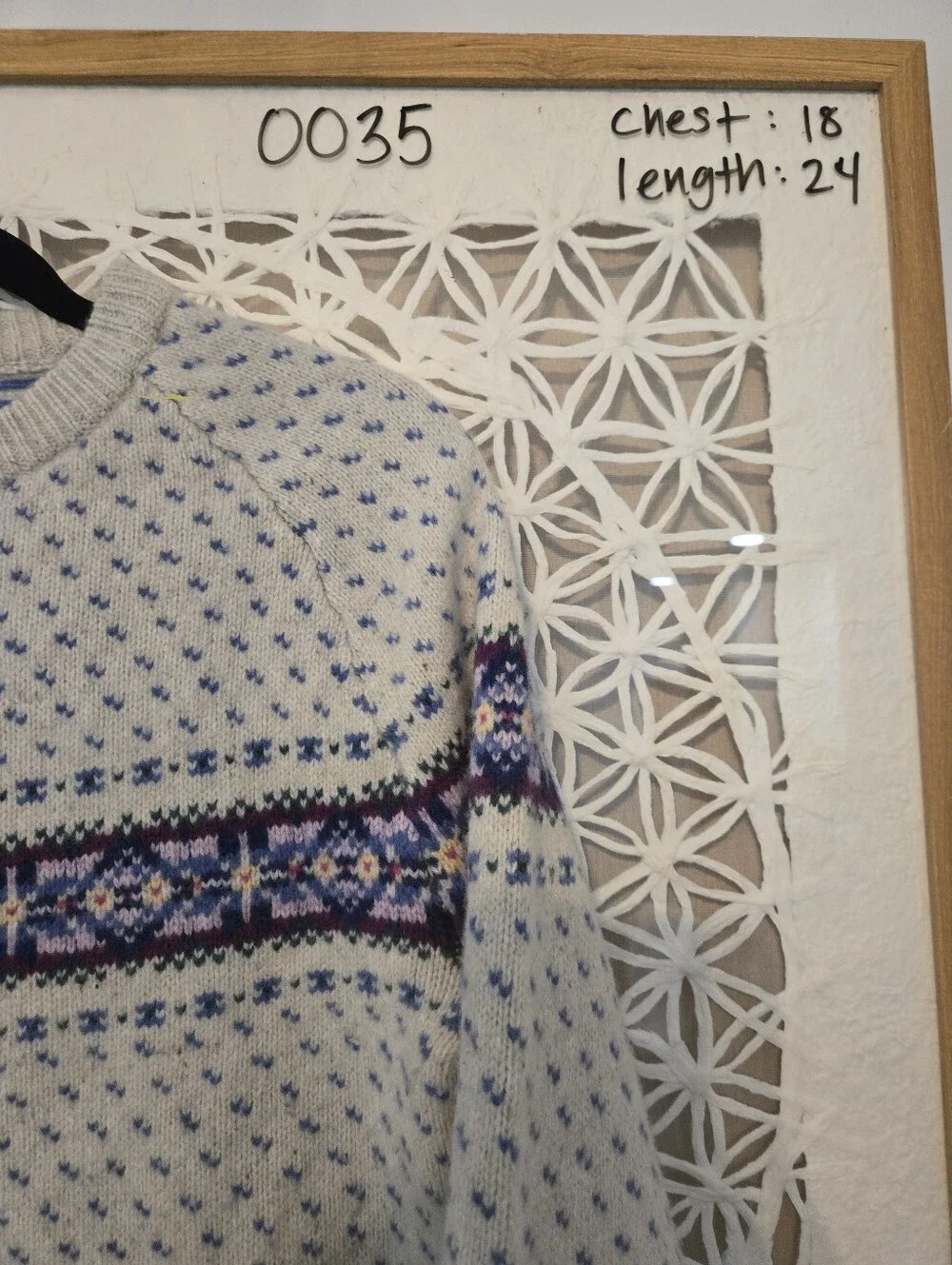 J.Crew lambswool Fair Isle bird’s eye sweater Men's medium multicolor